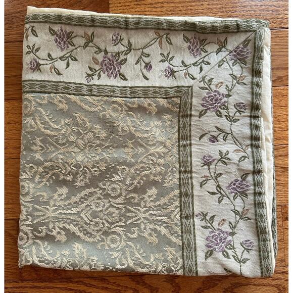 CROSCILL CAITLYN DAMASK pillow sham euro green amethyst 25x26” - Picture 10 of 10